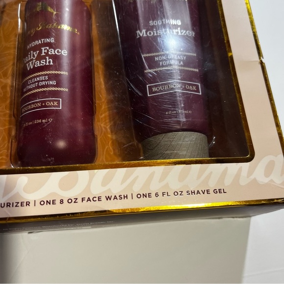 NEW Tommy Bahama Bourbon & Oak Gift Set TRIO MOISTURIZER FACE WASH SHAVE GEL - Picture 5 of 5